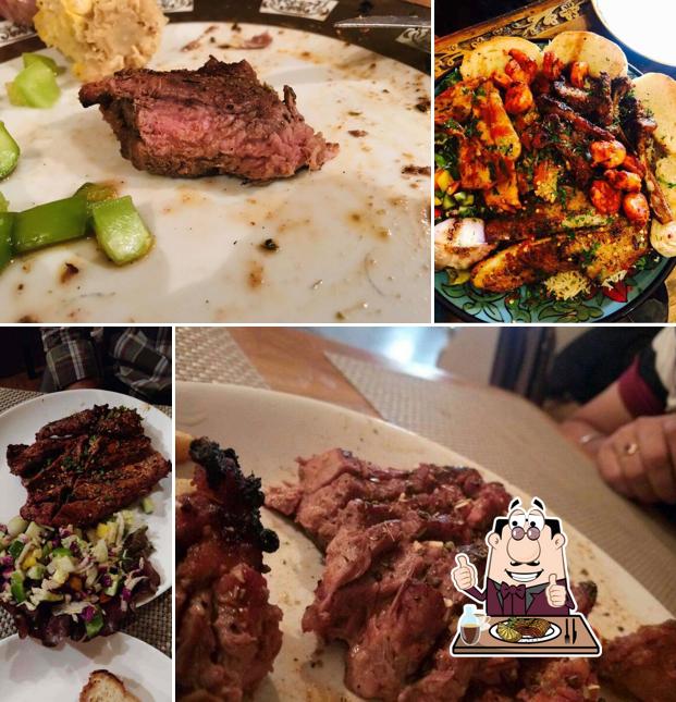 Try out meat meals from the menu