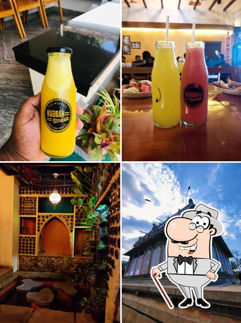 This is the picture showing exterior and drink at Kubbah Street