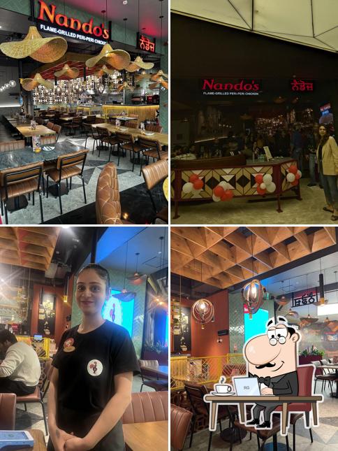 The interior of Nando’s Flame-Grilled PERi-PERi Chicken, Mohali