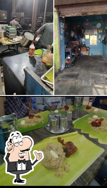 The restaurant's interior and dining table