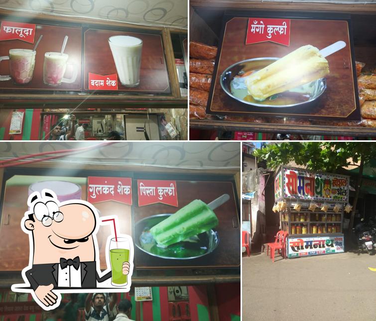 Enjoy a beverage at Somnath Bhel