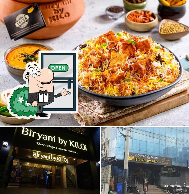 The restaurant's exterior and food