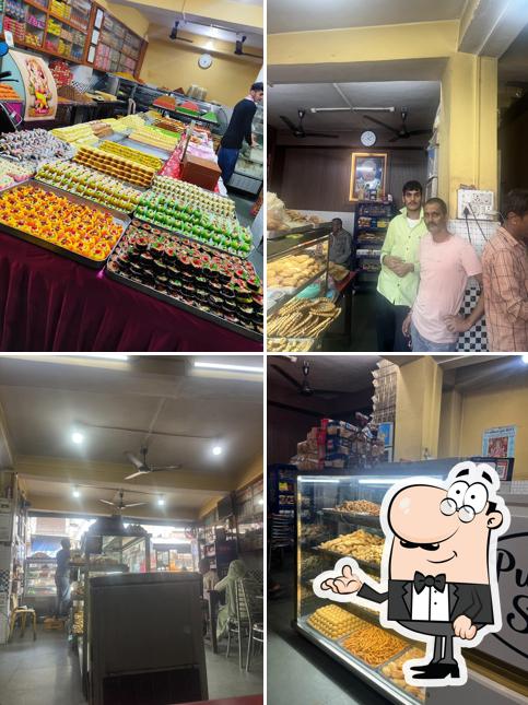 The interior of Purohit Sweets