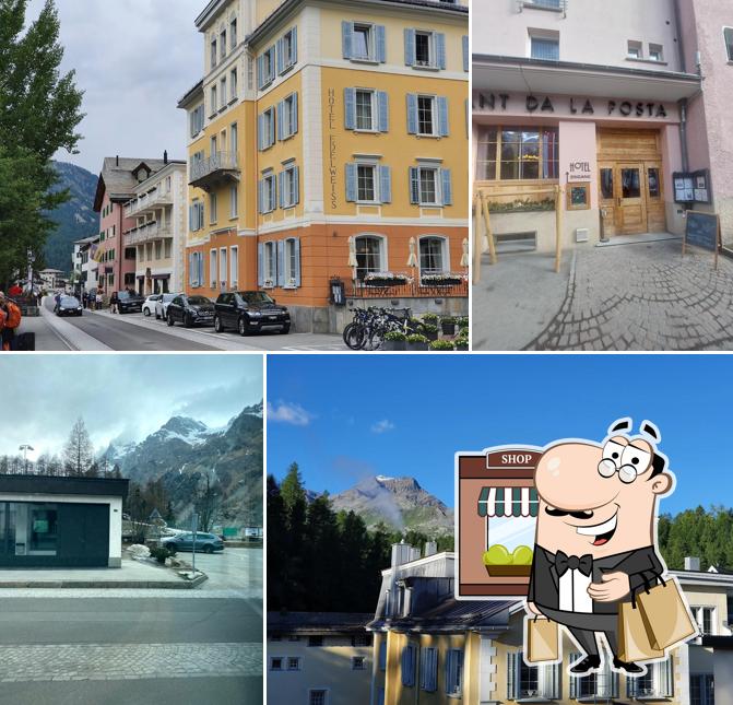 Curiosa tra gli esterni di Hotel Post Sils-Maria