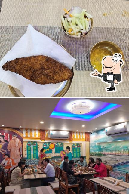 The interior of Aahare Bengali Chandannagar