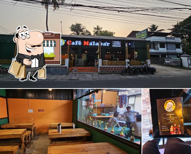 This is the image showing exterior and interior at Cafe Malabar