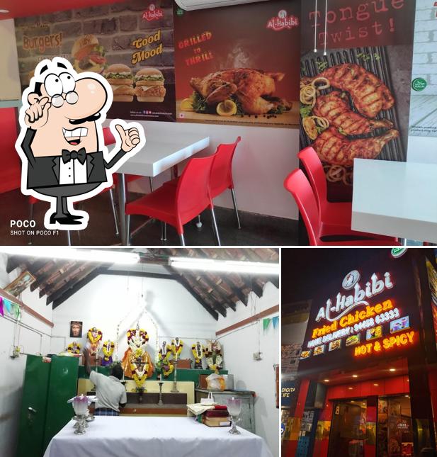 The interior of Al Habibi Fried Chicken