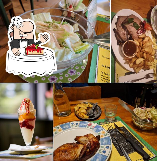 Chez ma cousine Lissignol serve un'ampia varietà di dolci