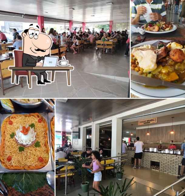 O interior do Minas Brasil Restaurante