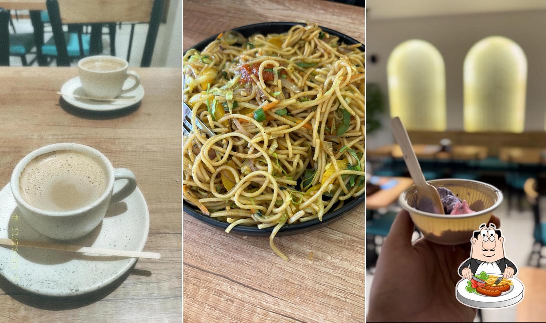 Food at Pizza Fire and Cafe