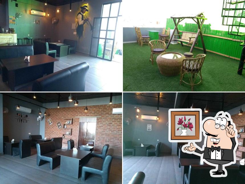 The interior of Copain's Cafe Jaipur