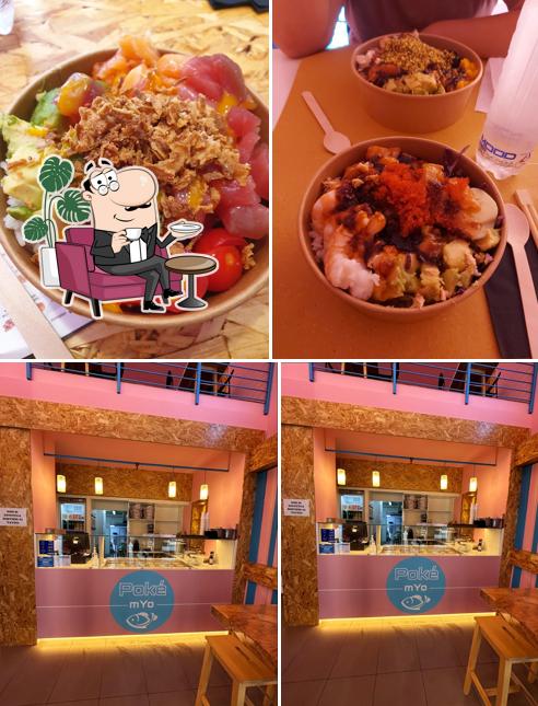 Dai un’occhiata alla foto che mostra la interni e cibo di MYO Pokè