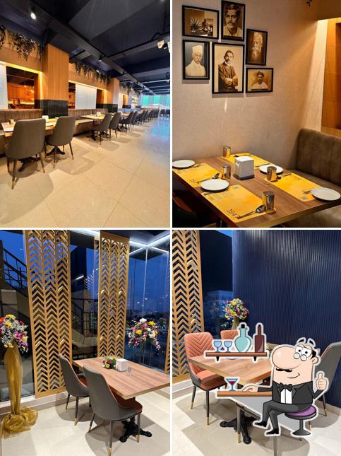 The interior of 1947 Restaurant - KR Puram