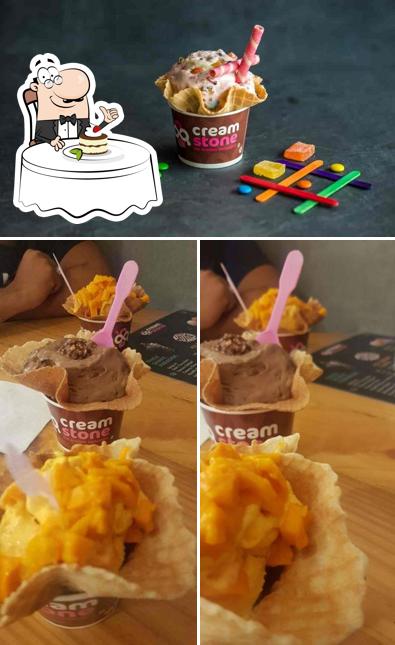 Don’t forget to order a dessert at Cream Stone Ice Cream