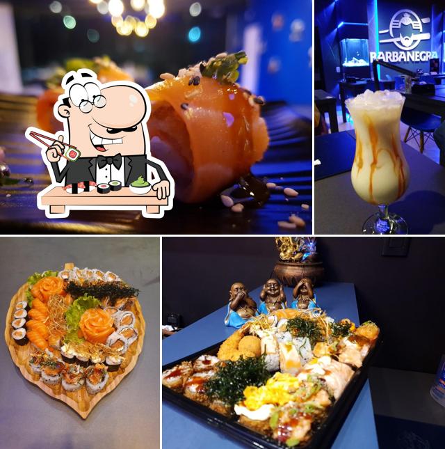 Escolha diferentes opções de sushi