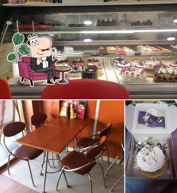 Take a seat at one of the tables at Atlantic Foods