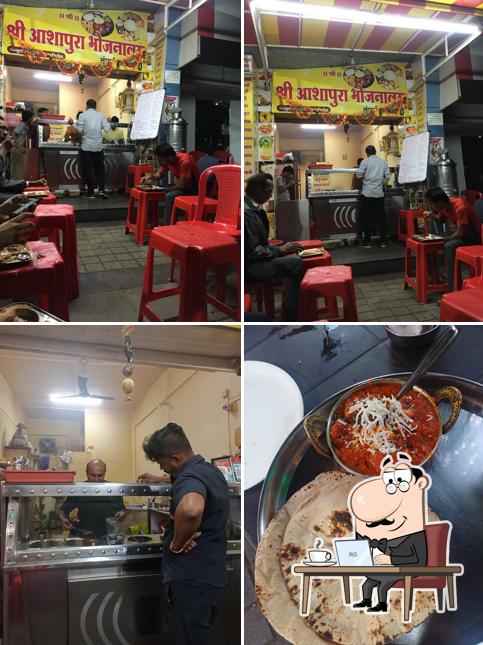 The interior of Ashapura Bhojanalay