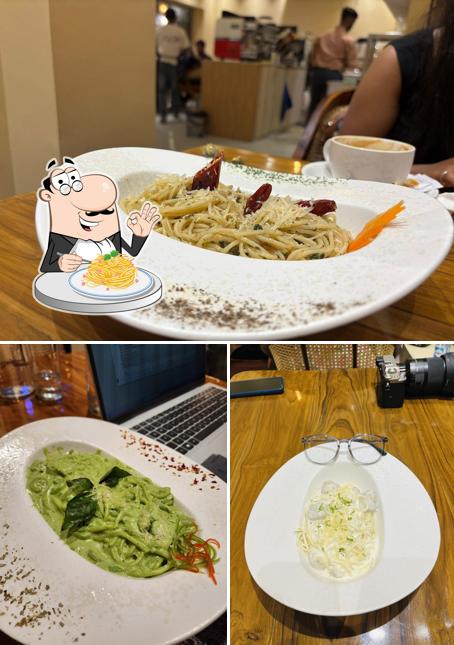 Spaghetti carbonara at Aldo Cafe Eatery Workspace