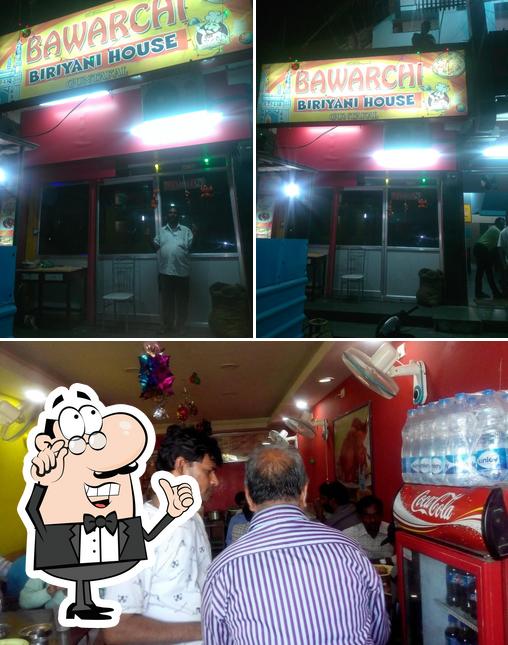 The interior of Bawarchi Biriyani House