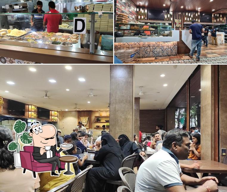 Take a seat at one of the tables at Sri Narsing bhelpuri