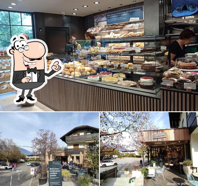 La esterno e cibo del ristorante