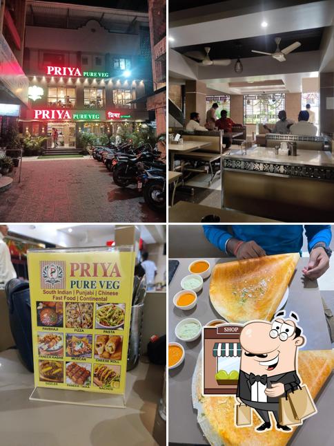 The exterior of Hotel Priya Pure Veg