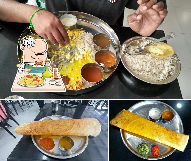 Food at Ambiswamy's Vegetarian Hotel