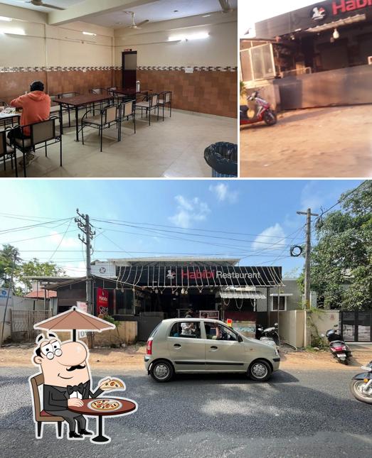 The image of exterior and interior at Habibi Restaurant