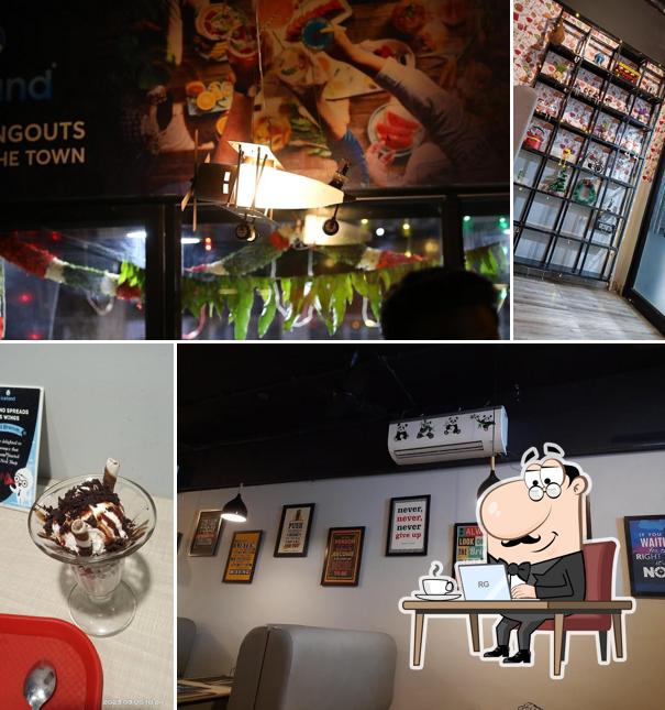 Take a seat at one of the tables at Iceland resto cafe