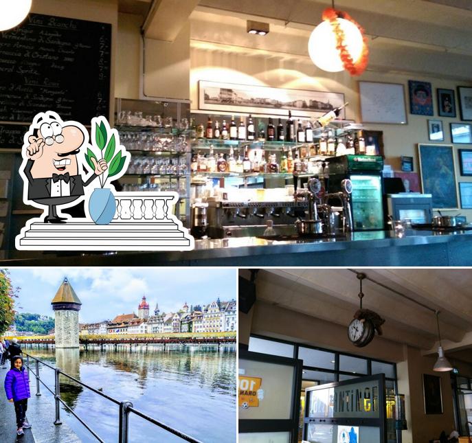 Guarda la foto che raffigura la esterno e bancone da bar di Jazzkantine zum Graben