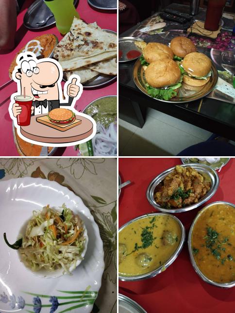 Get a burger at Mehfil Dhaba