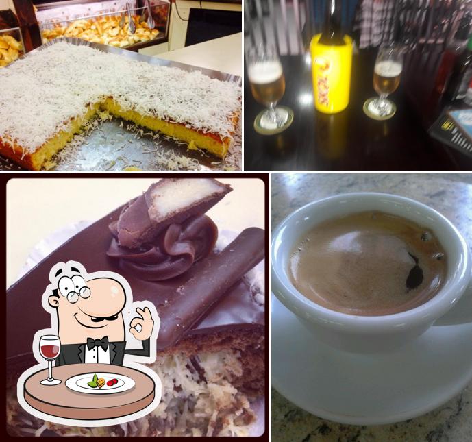 Esta é a ilustração ilustrando comida e bebida no Padaria Nosso Pão