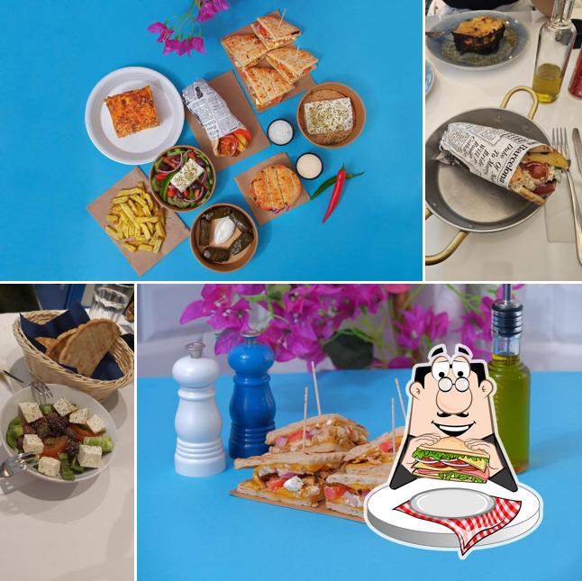 Club sandwich al O MYLOS Greek street food