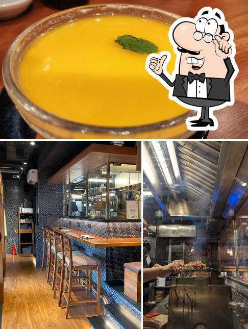 This is the picture displaying interior and food at Kuuraku Bandra West Mumbai