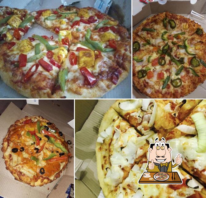 At Domino's Pizza, you can try pizza