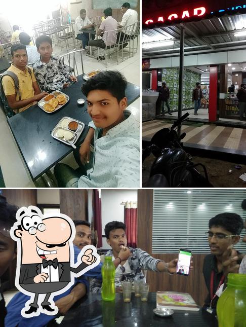 The interior of نیا ساگر اڑپی New Sagar udupi restaurant