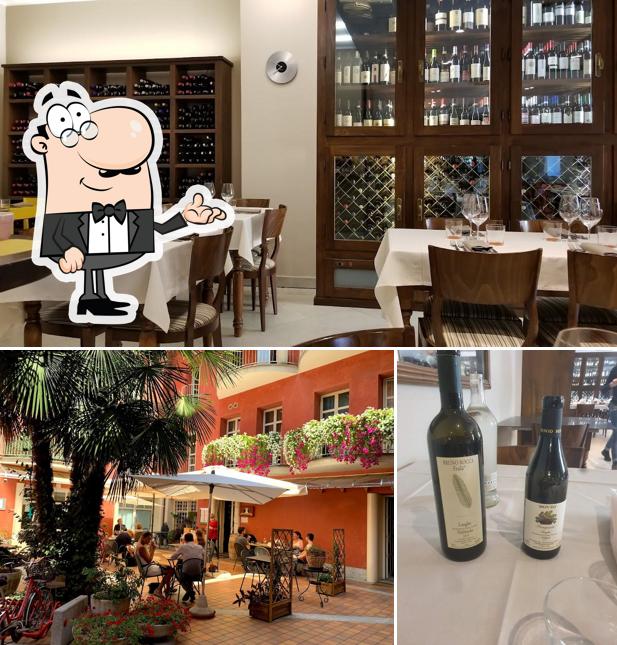 Gli interni di Osteria dell'Arco