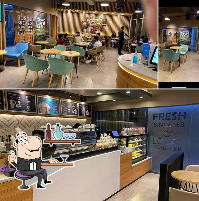 Take a seat at one of the tables at The Coffee Bean & Tea Leaf