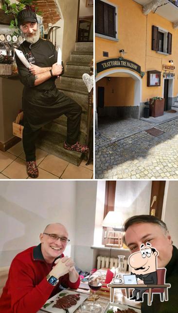 Guarda la foto che mostra la interni e tavolo da pranzo di Tre Nazioni