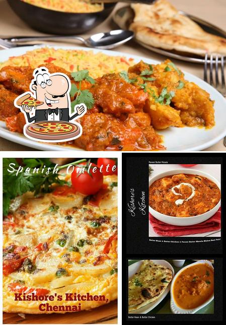 Try out pizza at Kishore's Kitchen