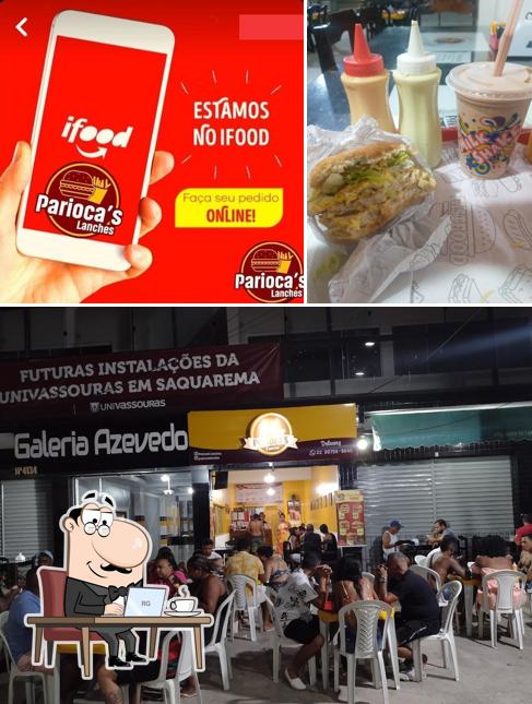 O interior do Parioca's Lanches