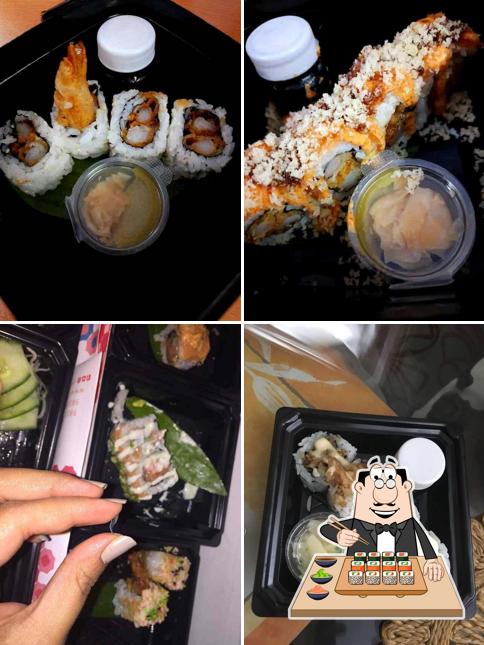 Sushi rolls are offered by Noshi - Yum Asian Delivery
