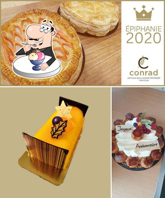 Boulangerie Conrad SA offre un'ampia selezione di dolci