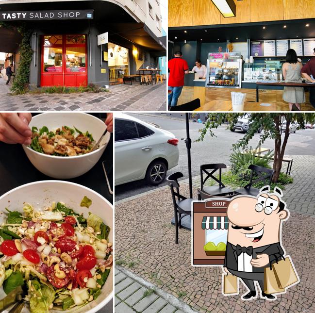 O exterior do Tasty Salad Shop