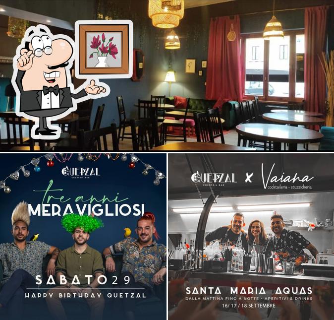 Gli interni di Quetzal cocktail bar