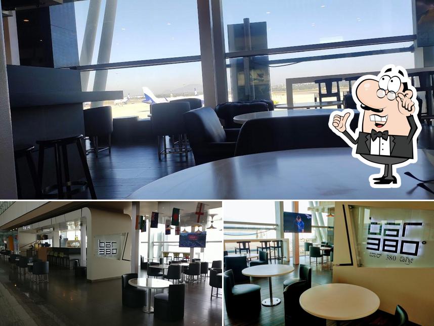 Take a seat at one of the tables at Bar 380°