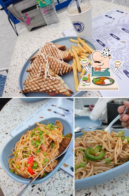 Check out the picture showing food and interior at White berry cafe