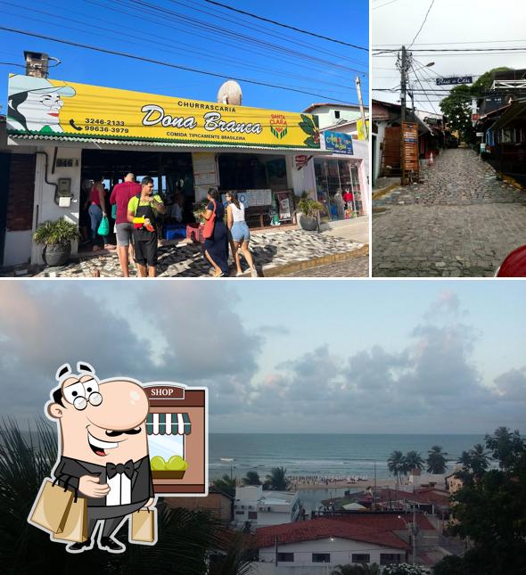 Veja o exterior do Churrascaria Dona Branca