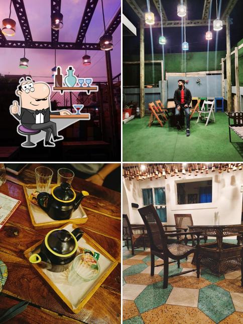 Take a seat at one of the tables at Mr.Tea Cafe-Rock