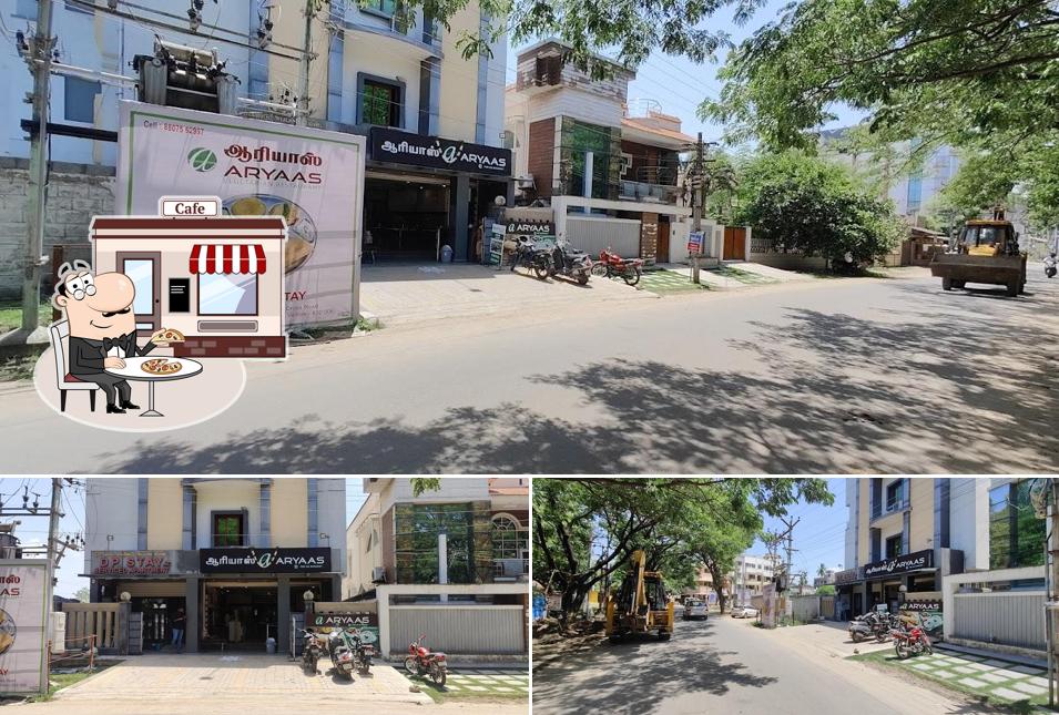 The exterior of Aryaas Veg Restaurant-Katpadi
